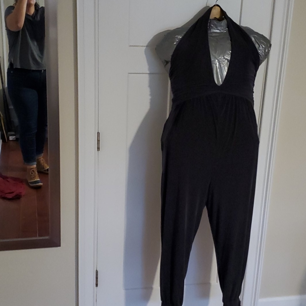 Free people movement jumpsuit in dark grey